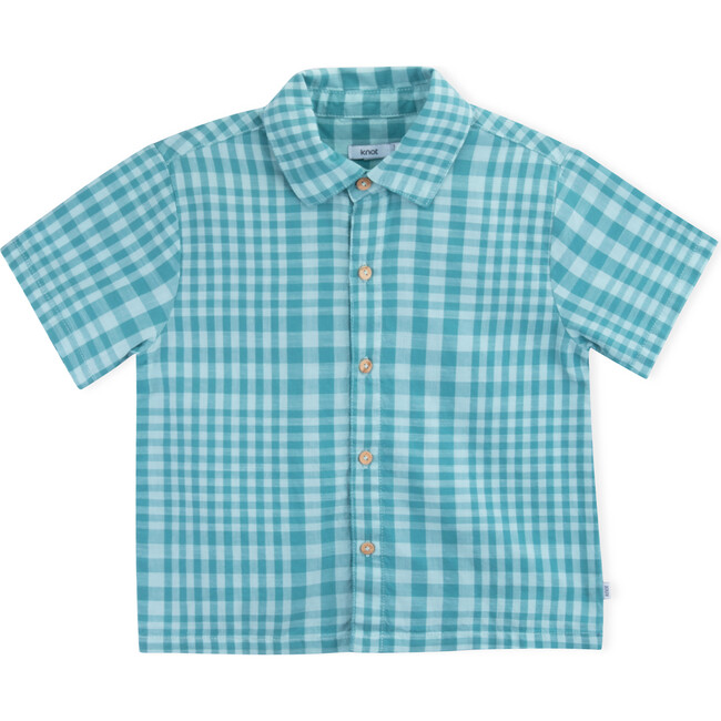 Shirt Short Sleeve Cotton, Theo Blue