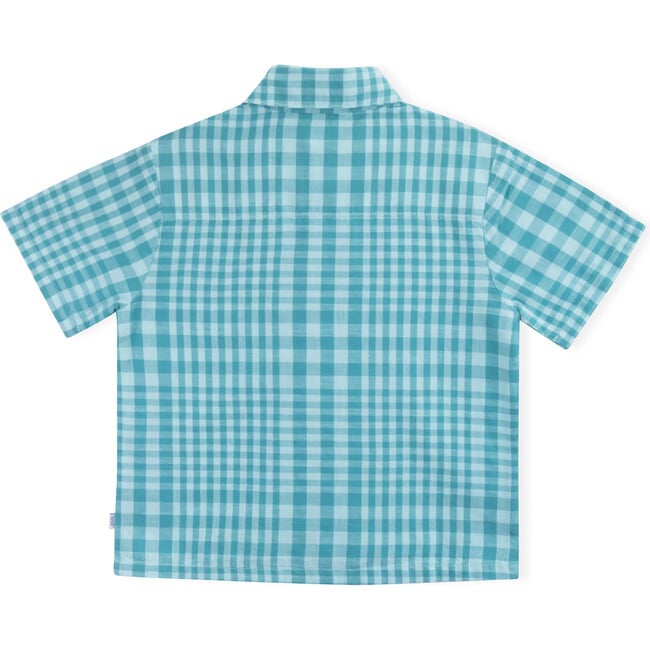 Shirt Short Sleeve Cotton, Theo Blue - Shirts - 3