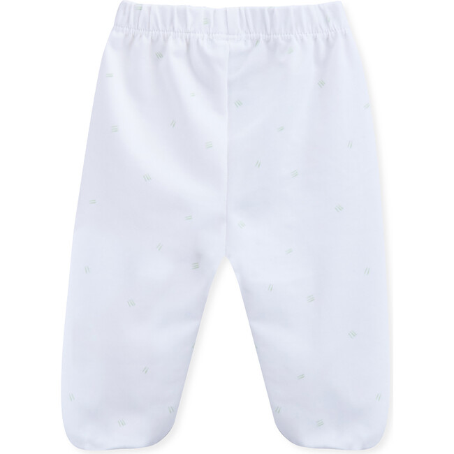 Trousers Newborn Organic Cotton, Anemone Flower White Green - Pants - 3