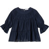 Women's Sol Blouse, Navy - Blouses - 1 - thumbnail