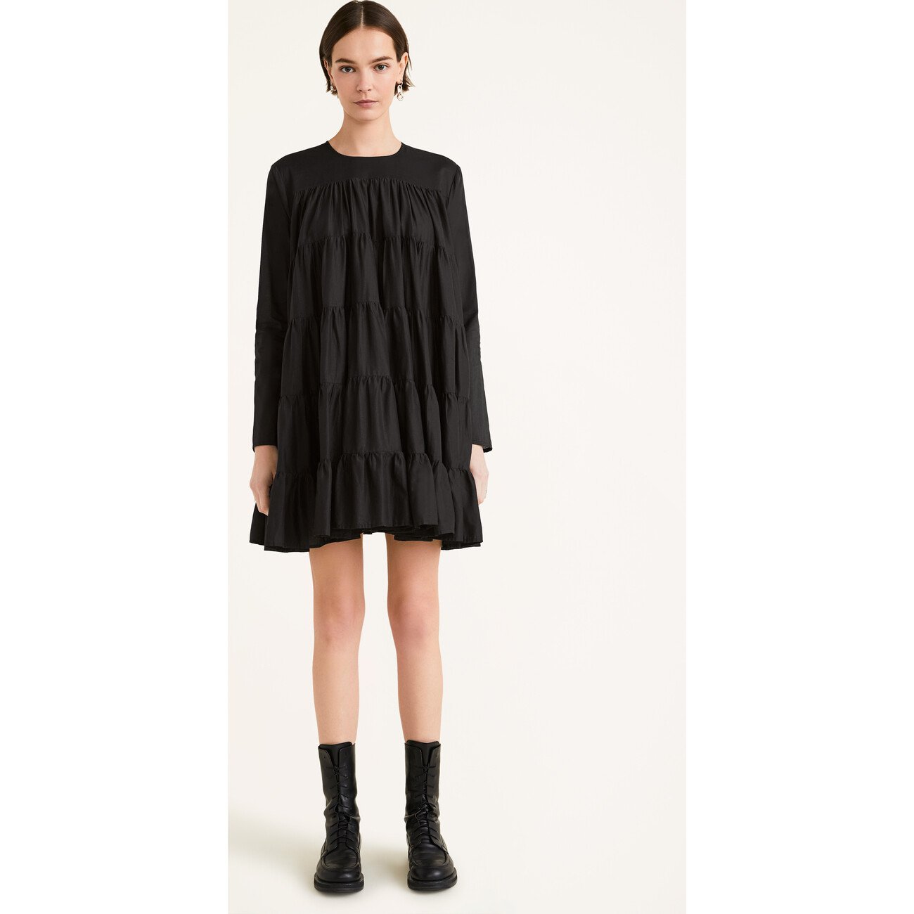 【Merlette】SOLIMAN DRESS Merlette Soliman Tiered Dress in Black