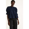 Women's Sol Blouse, Navy - Blouses - 2