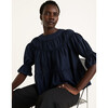 Women's Sol Blouse, Navy - Blouses - 3