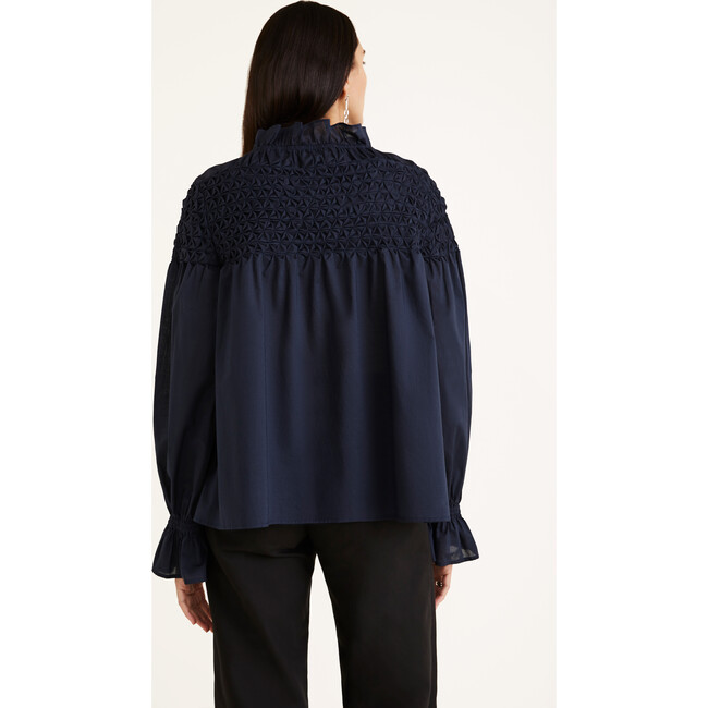 Women's Majorelle Blouse, Navy - Blouses - 5