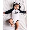 Mama Love Long Sleeve Baby Bodysuit, White/Black - Onesies - 2