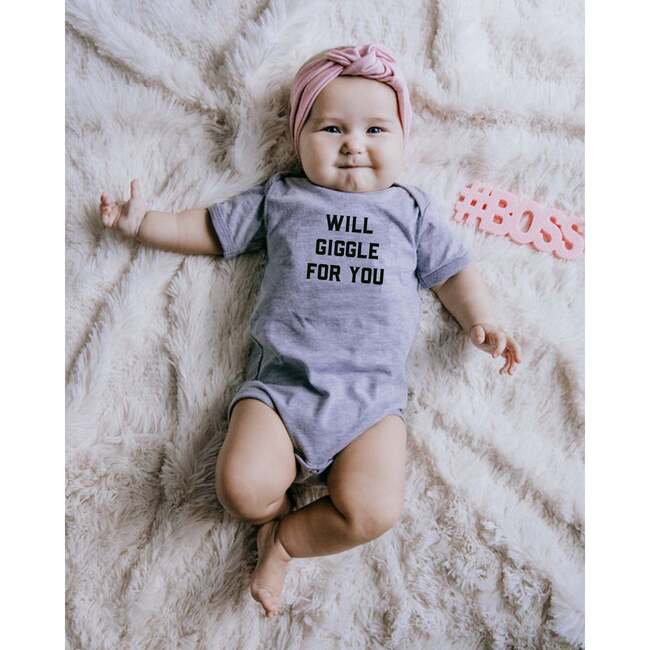 Will Giggle For You Bodysuit, Light Grey - Onesies - 2