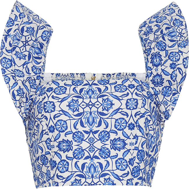 Women's Darby Top, Spanish Tile Blue - Shirts - 1