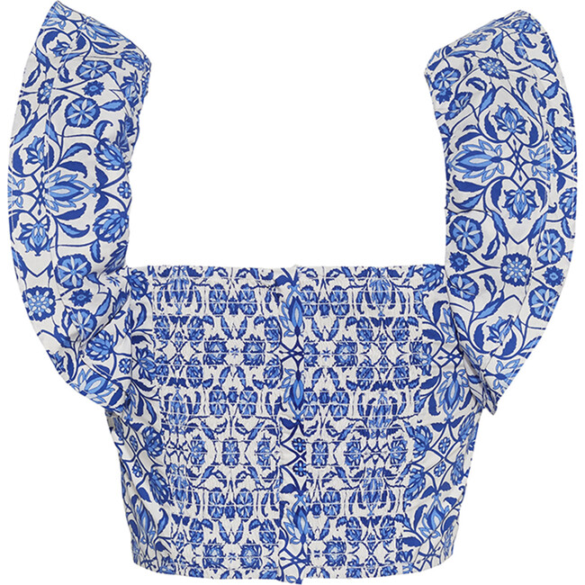 Women's Darby Top, Spanish Tile Blue - Shirts - 3