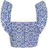 Women's Darby Top, Spanish Tile Blue - Shirts - 3