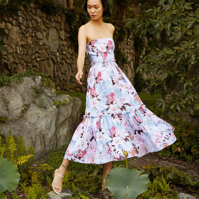 Women's Torres Dress, Japanese Floral Blue - Dresses - 2