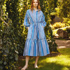 Women's Hutton Dress, Basketweave Stripe Blue - Dresses - 2