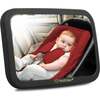 Baby Car Seat Mirror, Large, Matte Black - Car Seat Accessories - 1 - thumbnail