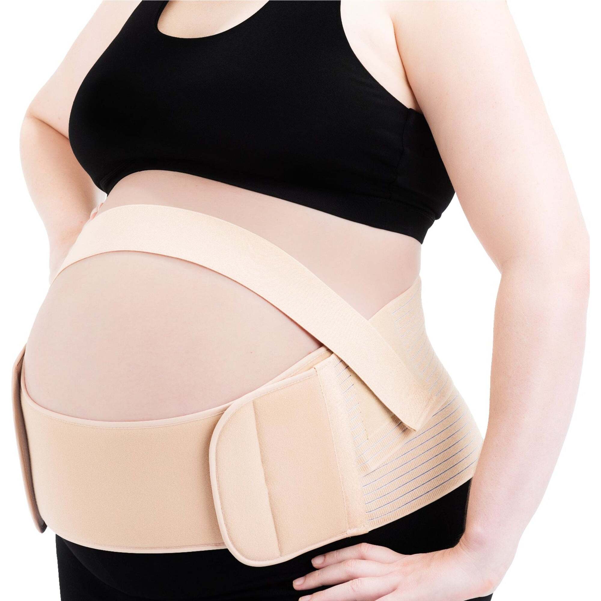 KeaBabies 2-in-1 Postpartum Belly Support Recovery Belts, Soft Polyester  Bands (Classic Ivory, X-Large) 