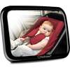 Baby Car Seat Mirror, Large, Sleek Black - Car Seat Accessories - 1 - thumbnail