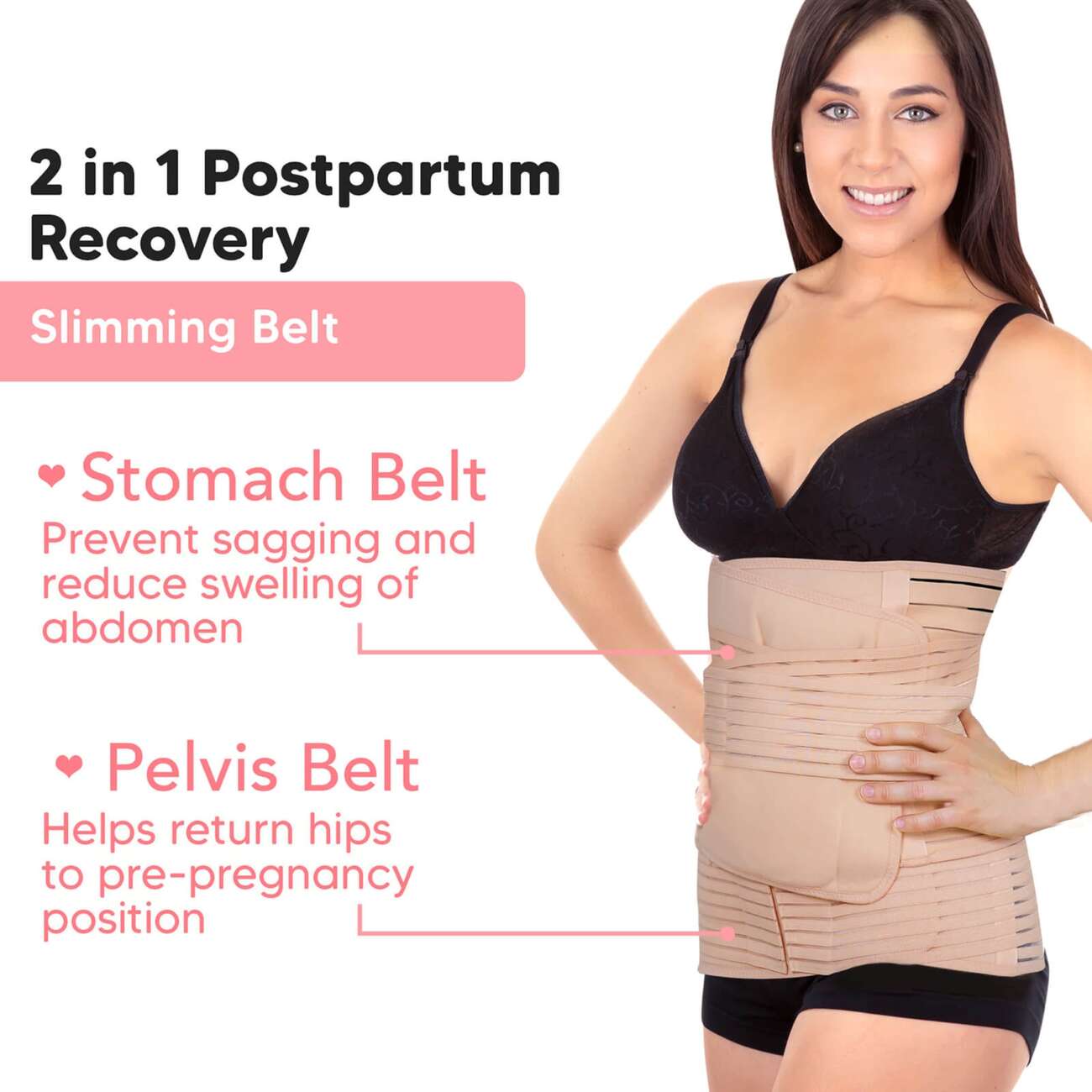 Active 2 in 1 Postpartum Recovery Support Belt Classic Ivory KeaBabies Maternity Shop Maisonette