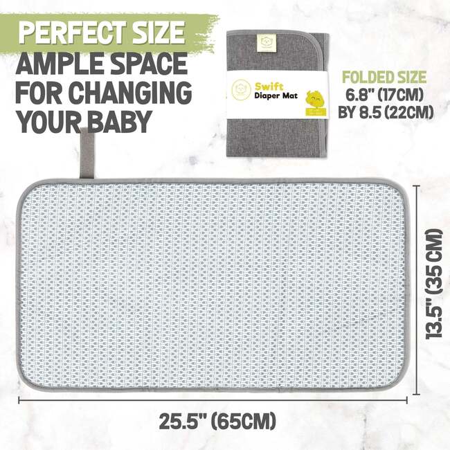 SWIFT Diaper Changing Mat, Classic Gray - Changing Pads - 2