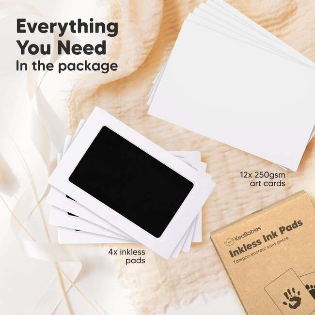 4-Pack Hand & Footprints Inkless Ink Pads, Jet Black - Frames - 3
