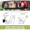 Baby Car Seat Mirror, Large, Sleek Black - Car Seat Accessories - 4 - thumbnail
