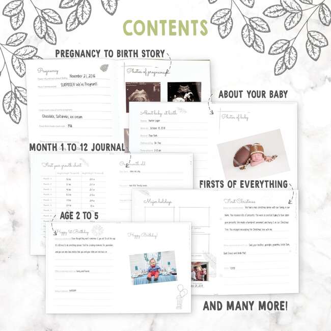 SKETCH Baby First Years Memory Book, Alpine White - Books - 5