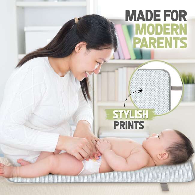 SWIFT Diaper Changing Mat, Classic Gray - Changing Pads - 6