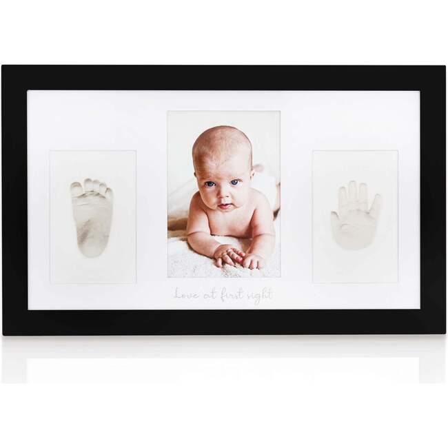 Baby Handprint & Footprint Keepsake Duo Frame, Onyx Black