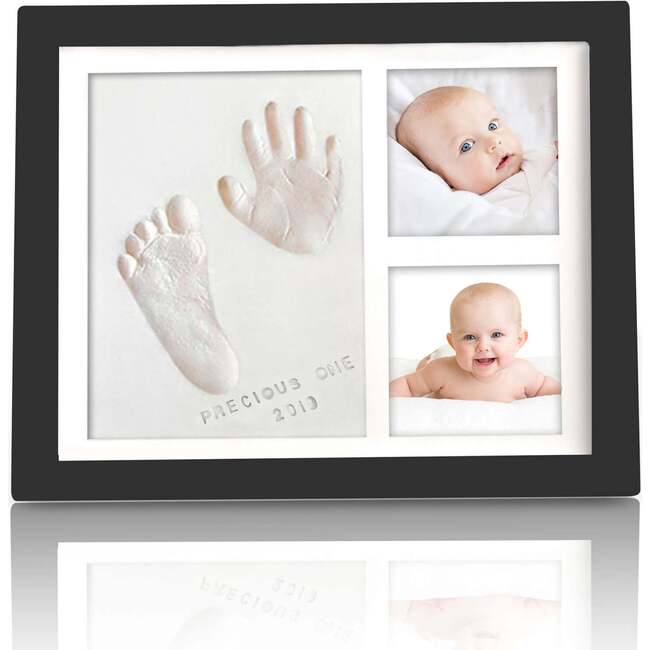 Baby Handprint & Footprint Keepsake Solo Frame, Onyx Black
