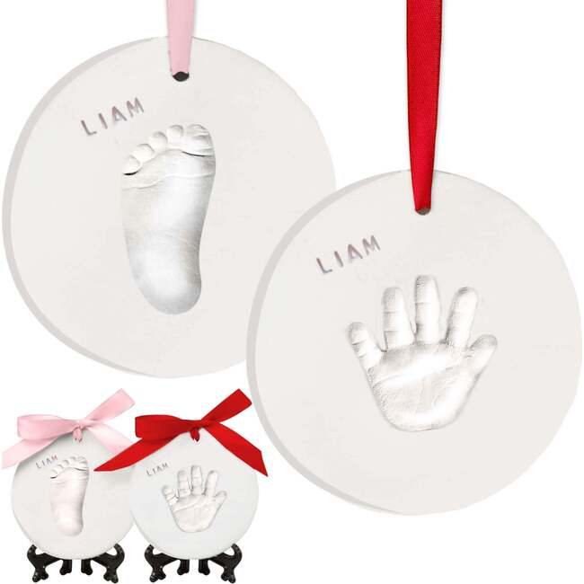 CHERISH Baby Handprint Keepsake Ornament, Glaze Finish