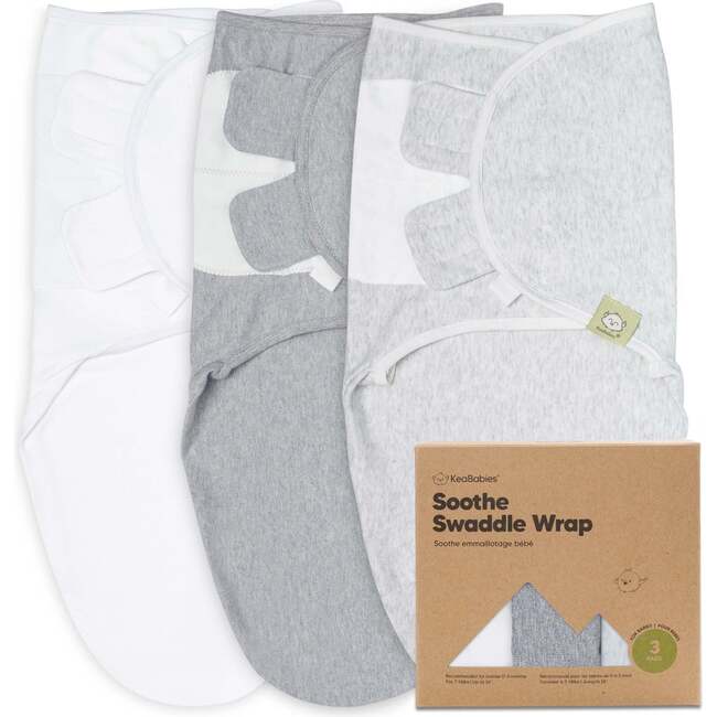 3-Pack SOOTHE Swaddle Wraps, Cloud - Swaddles - 1