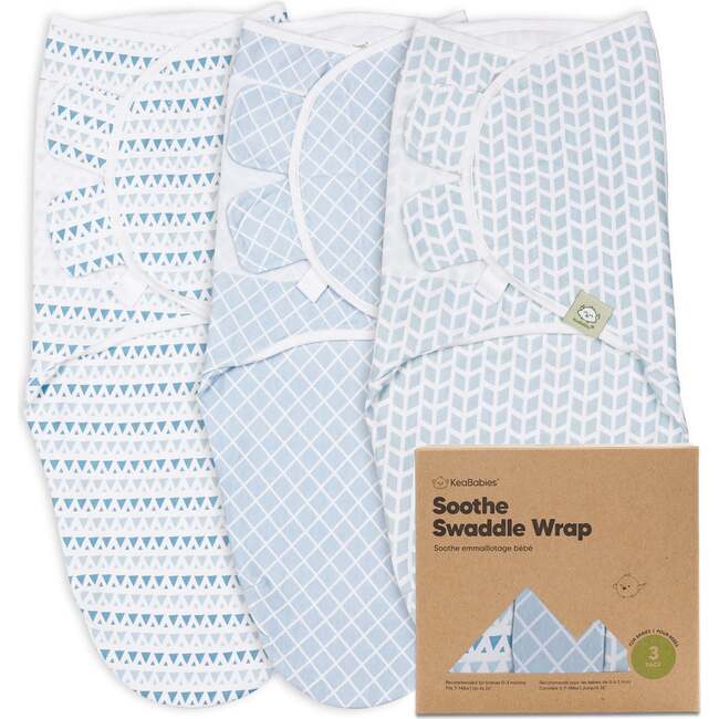 3-Pack SOOTHE Swaddle Wraps, Storm - Swaddles - 1