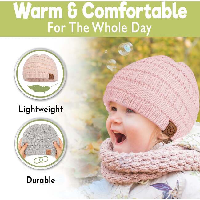 3-Pack WARMZY Baby Beanies, Sweet Pea - Hats - 2