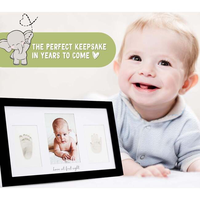 Baby Handprint & Footprint Keepsake Duo Frame, Onyx Black