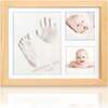 Baby Handprint & Footprint Keepsake Solo Frame, Natural Pine - Playmats - 1 - thumbnail