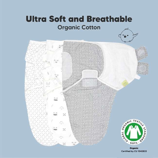 3-Pack SOOTHE Swaddle Wraps, Nordic, Large - Swaddles - 4