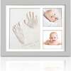 Baby Handprint & Footprint Keepsake Solo Frame, Cloud Gray - Playmats - 1 - thumbnail