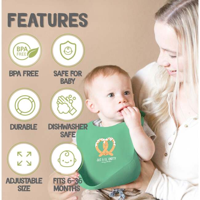 Whimsy Silicone Bibs, Pretzel - Bibs - 2