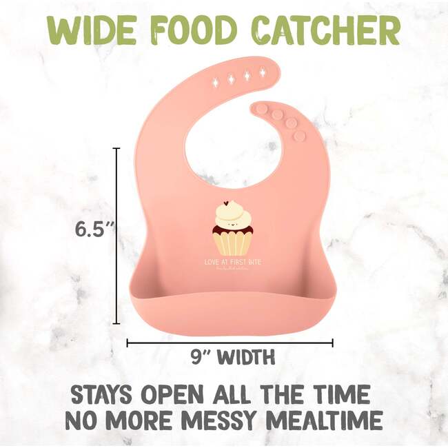 Whimsy Silicone Bibs, Cupcake - Bibs - 3