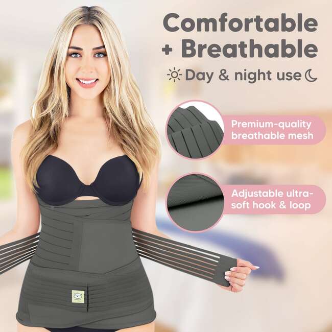 Revive 3-in-1 Postpartum Recovery Support Belt, Mystic Gray, One Size - Belts - 3