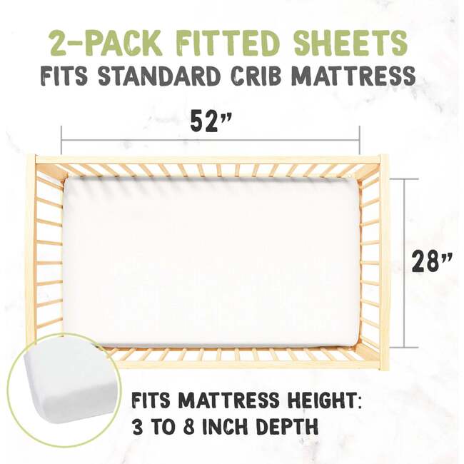 Fitted Crib Sheet, Cloud - Crib Sheets - 2