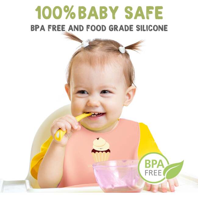 Whimsy Silicone Bibs, Cupcake - Bibs - 4