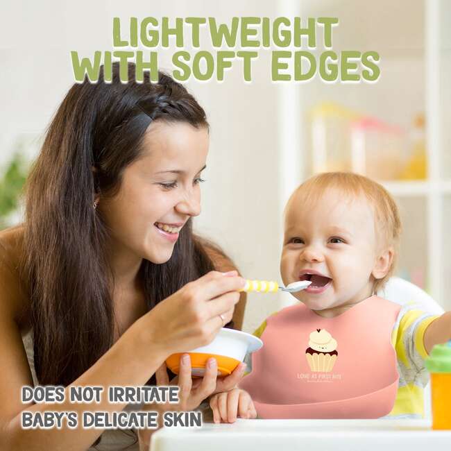 Whimsy Silicone Bibs, Cupcake - Bibs - 5