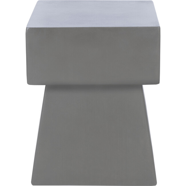 Zen Indoor/Outdoor Mushroom Concrete Accent Table, Grey - Outdoor Home - 1
