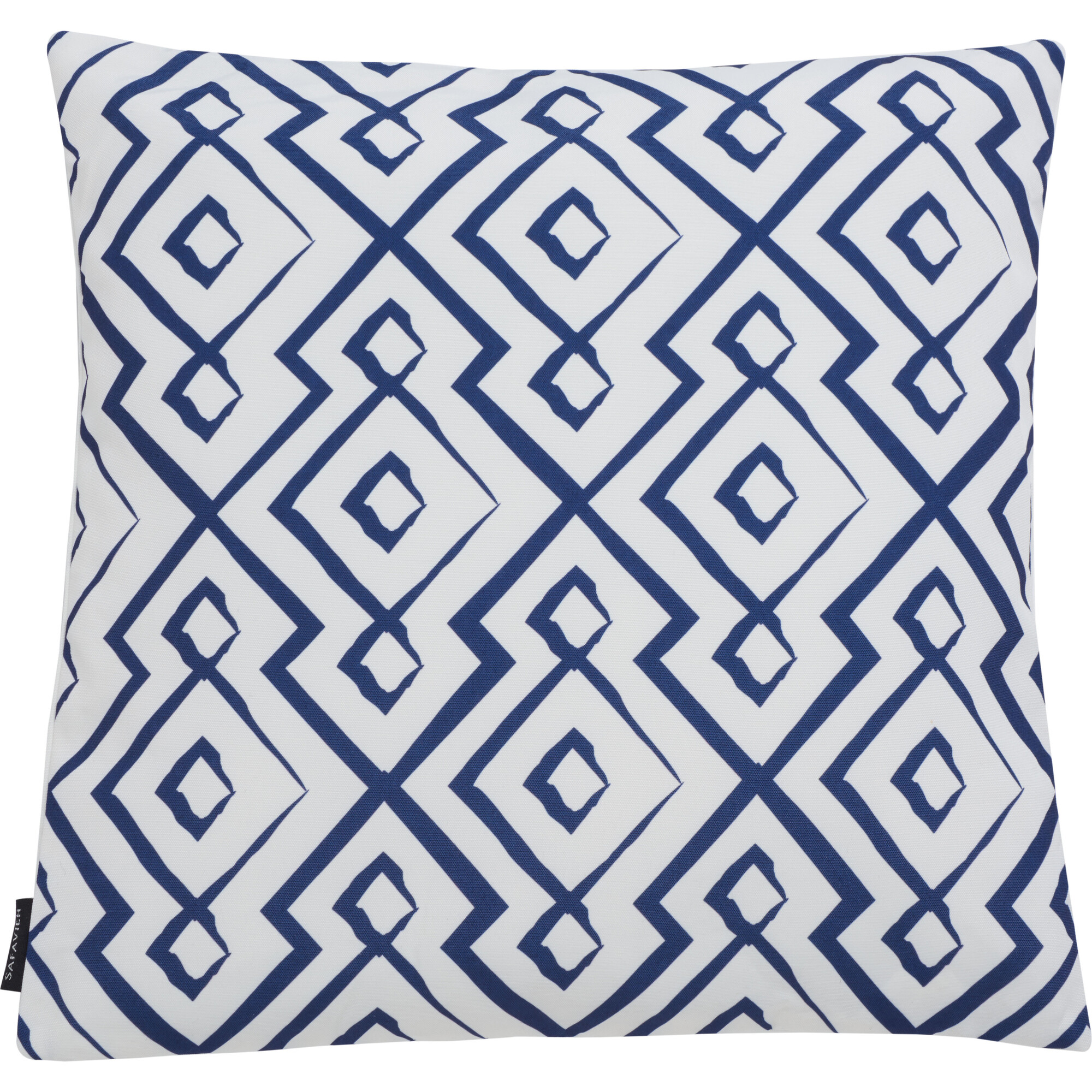 Lansana Outdoor Pillow, Navy/White - Outdoor Home - 1