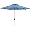 Athens Inside-Out Striped 9' Auto Tilt Umbrella, Light Blue - Outdoor Home - 1 - thumbnail