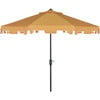 UV-Resistant Zimmerman 9' Crank Push-Button Tilt Umbrella, Yellow - Outdoor Home - 1 - thumbnail