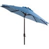 Athens Inside-Out Striped 9' Auto Tilt Umbrella, Light Blue - Outdoor Home - 2