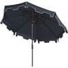 UV-Resistant Zimmerman 9' Crank Push-Button Tilt Umbrella, Navy - Outdoor Home - 2