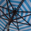 Athens Inside-Out Striped 9' Auto Tilt Umbrella, Light Blue - Outdoor Home - 3