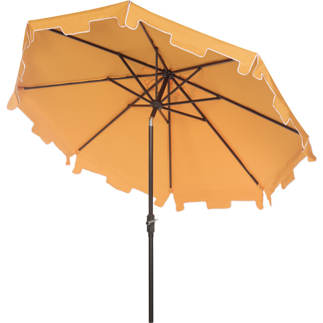 UV-Resistant Zimmerman 9' Crank Push-Button Tilt Umbrella, Yellow