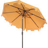 UV-Resistant Zimmerman 9' Crank Push-Button Tilt Umbrella, Yellow - Outdoor Home - 2