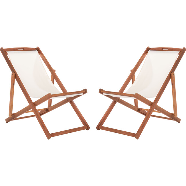 Set of 2 Loren Foldable Sling Chair, Natural